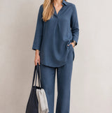 Sienna Relaxed 100% Cotton Two-Piece Set — image 1