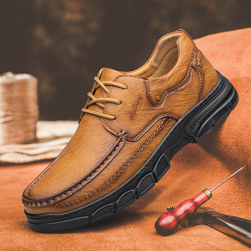 Men's Comfortable Leather Loafers in Large Sizes