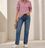 Avery Ribbed Half-Zip Pullover — image 2