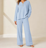 Evelyn Relaxed Henley Knit Two-Piece Set — image 2