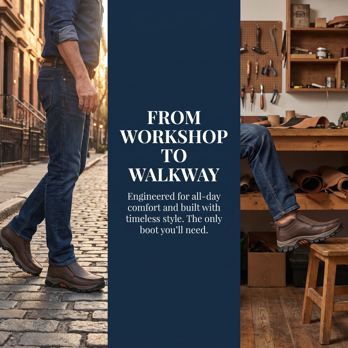 ⏰Last Day 70% OFF 🔥Men's Genuine Leather Comfortable Walking Boots