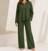 Evelyn Relaxed Henley Knit Two-Piece Set — image 3