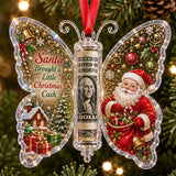🦋 Christmas Butterfly Cash Gift Ornament