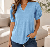 Mara V-Neck Puff-Sleeve Top — image 6