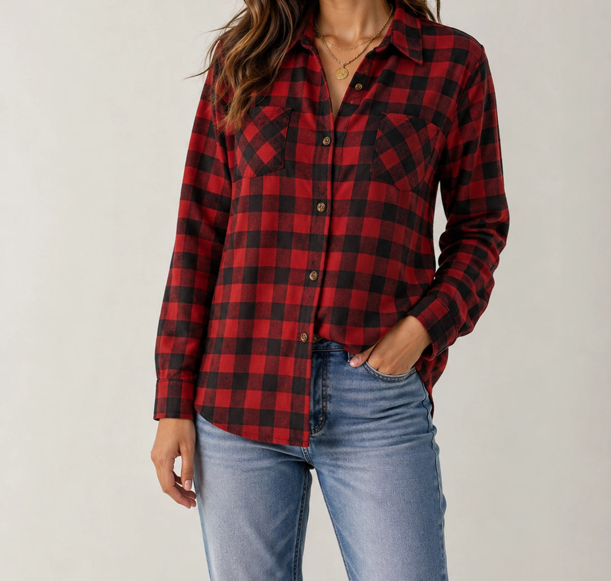 Harper Relaxed Cotton-Blend Plaid Shirt — image 6