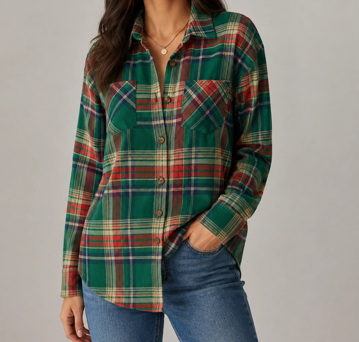 Harper Relaxed Cotton-Blend Plaid Shirt — image 7