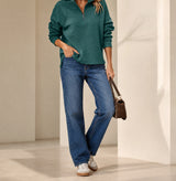 Avery Ribbed Half-Zip Pullover — image 8