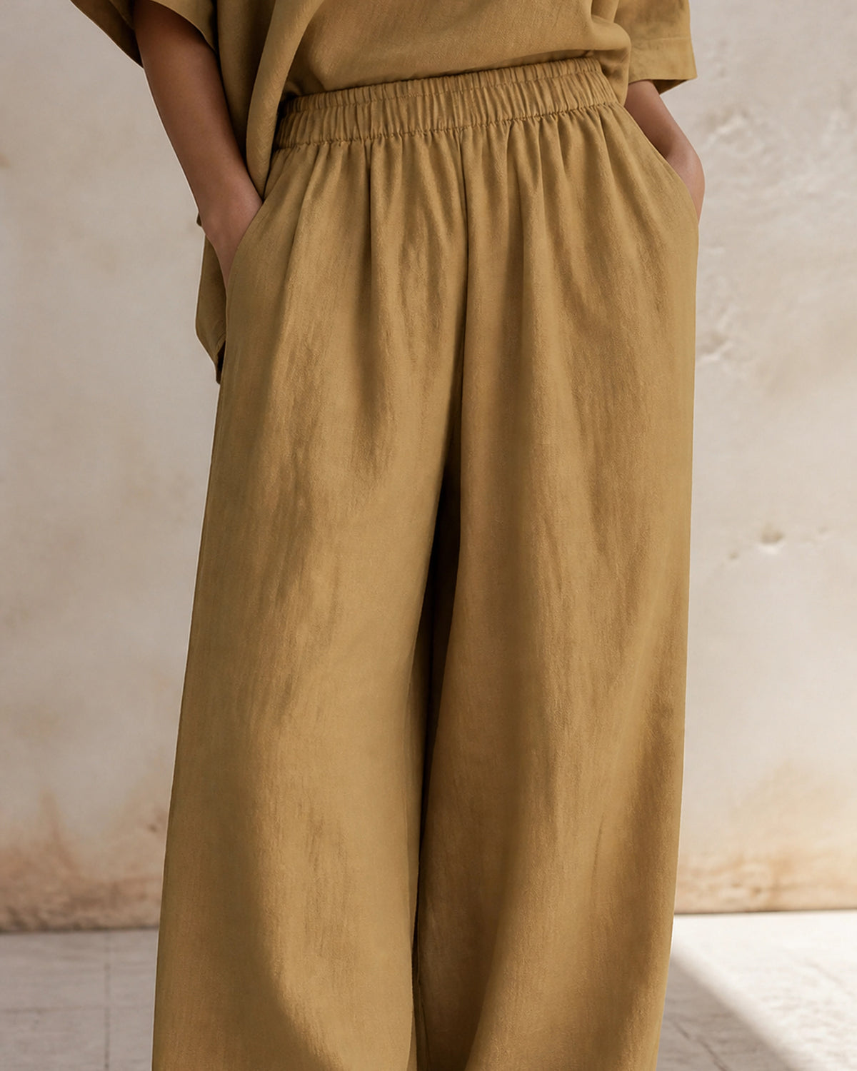 Sloane V-Neck Linen-Blend Two-Piece Set — image 8