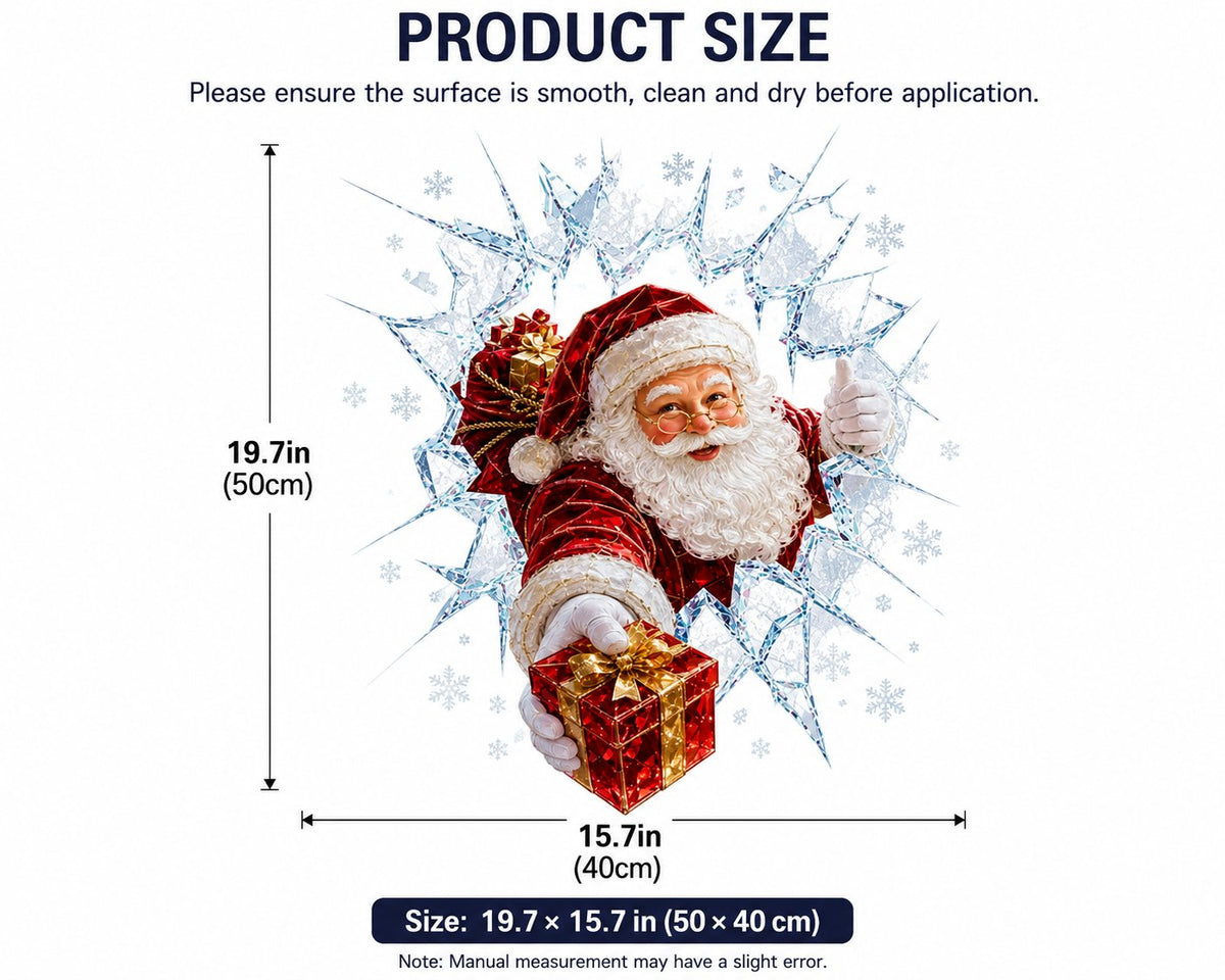 🎄 3D Crystal Christmas Window Decal