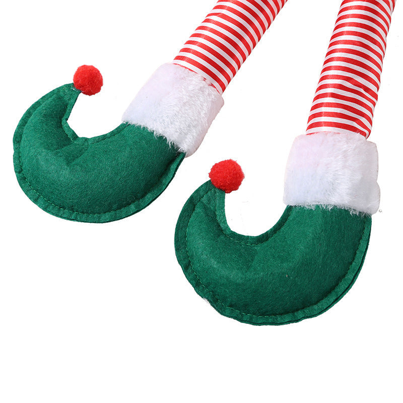 🎅 Santa & Elf Legs Trunk Decoration