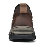 Men's Easy-On Genuine Leather Slip-On Walking Shoes