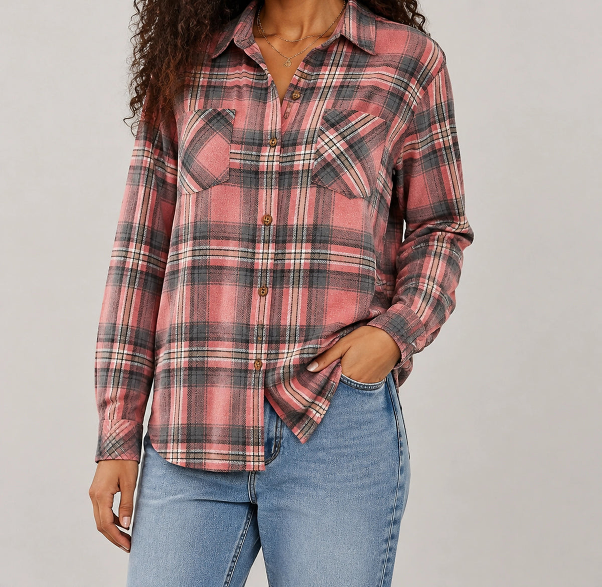Harper Relaxed Cotton-Blend Plaid Shirt — image 13