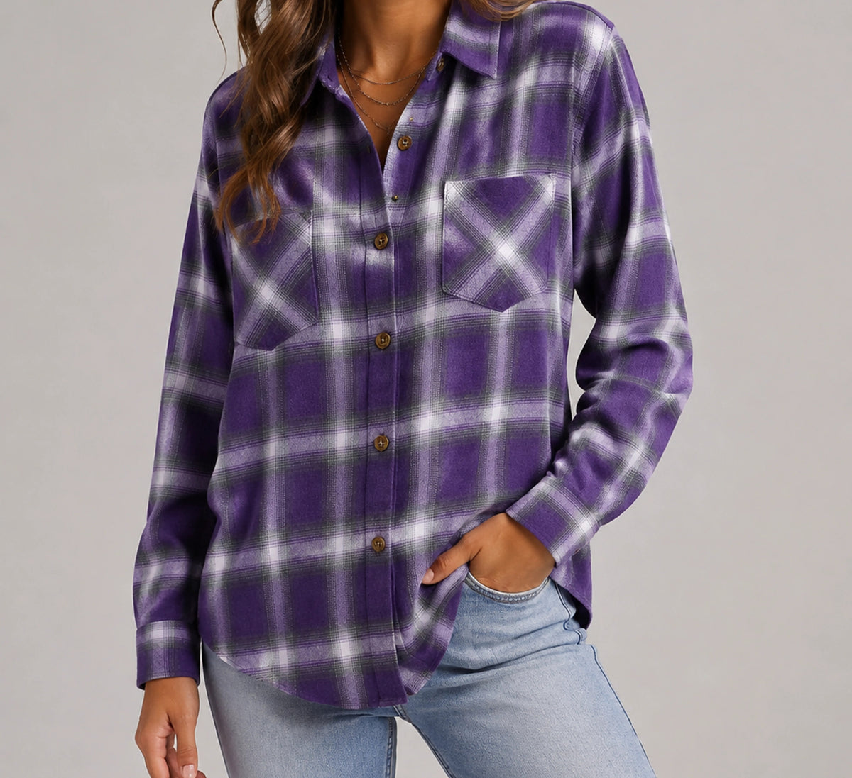 Harper Relaxed Cotton-Blend Plaid Shirt — image 14