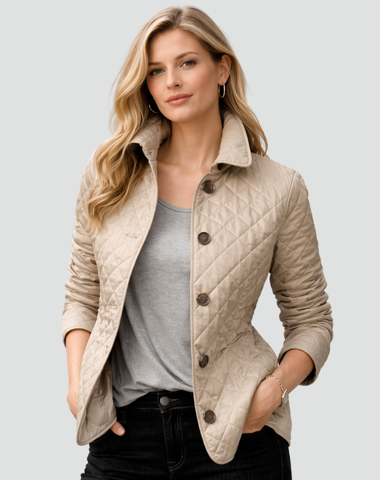 Women's Lightweight Quilted Button-Front Jacket