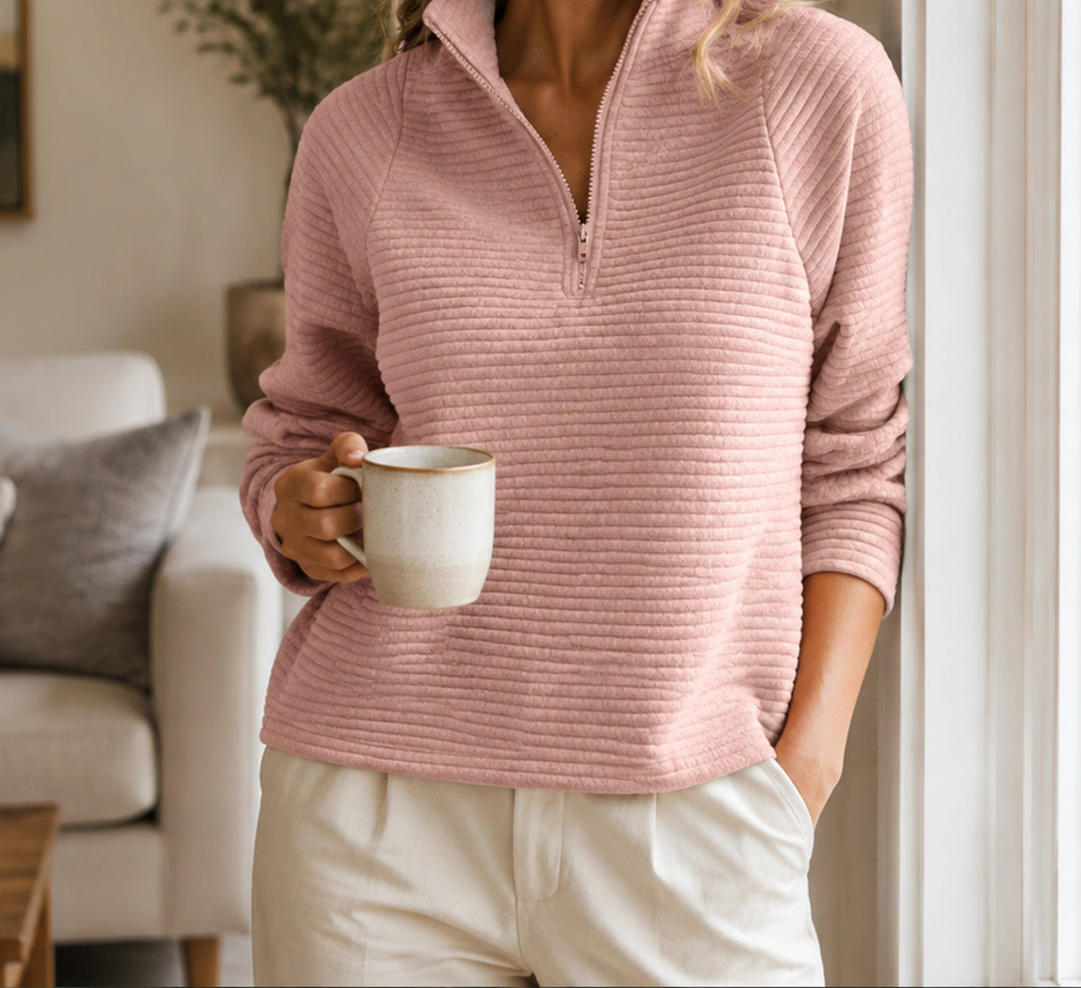 Avery Ribbed Half-Zip Pullover — image 16