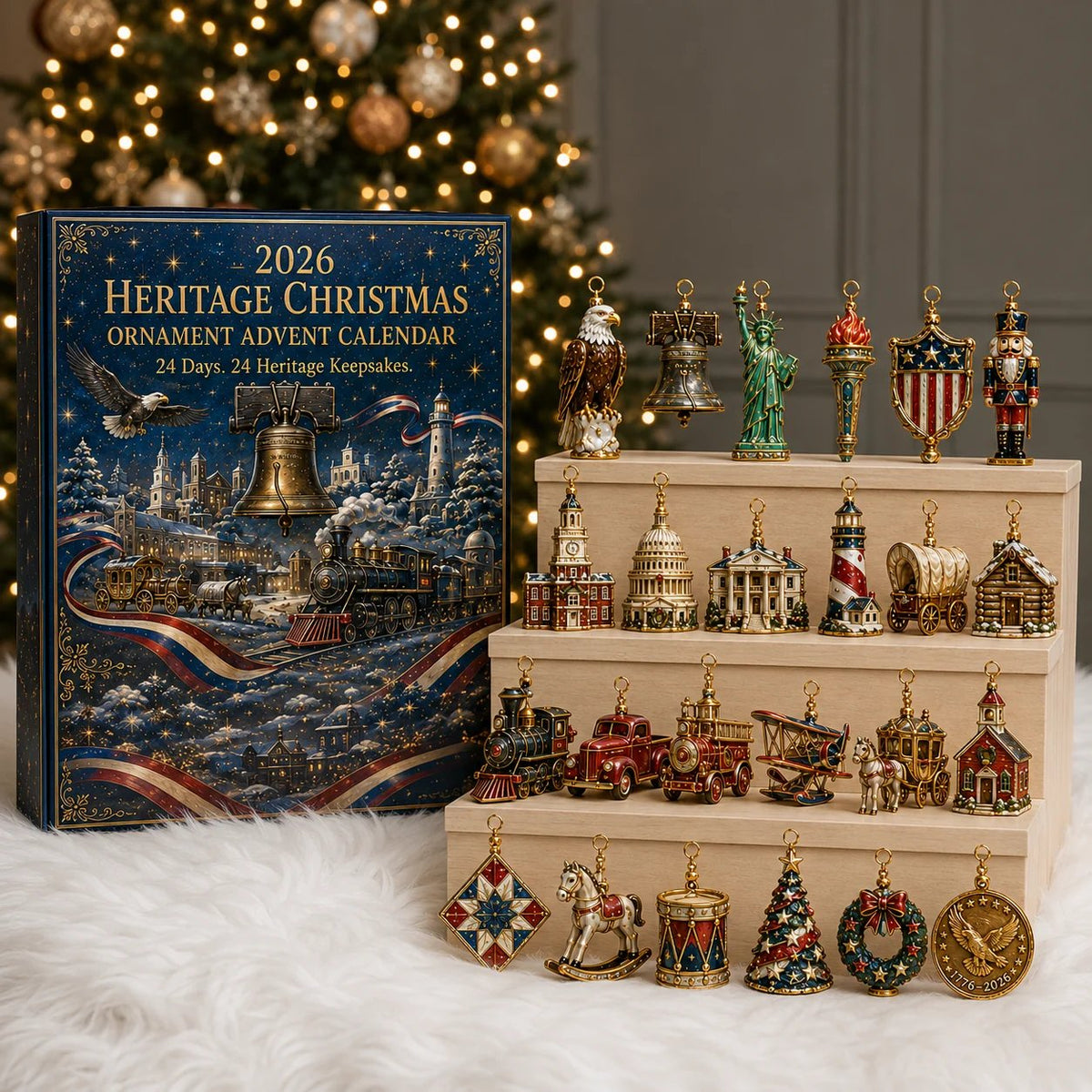 America 250th Anniversary Christmas Advent Calendar – 24 Heritage Keepsakes