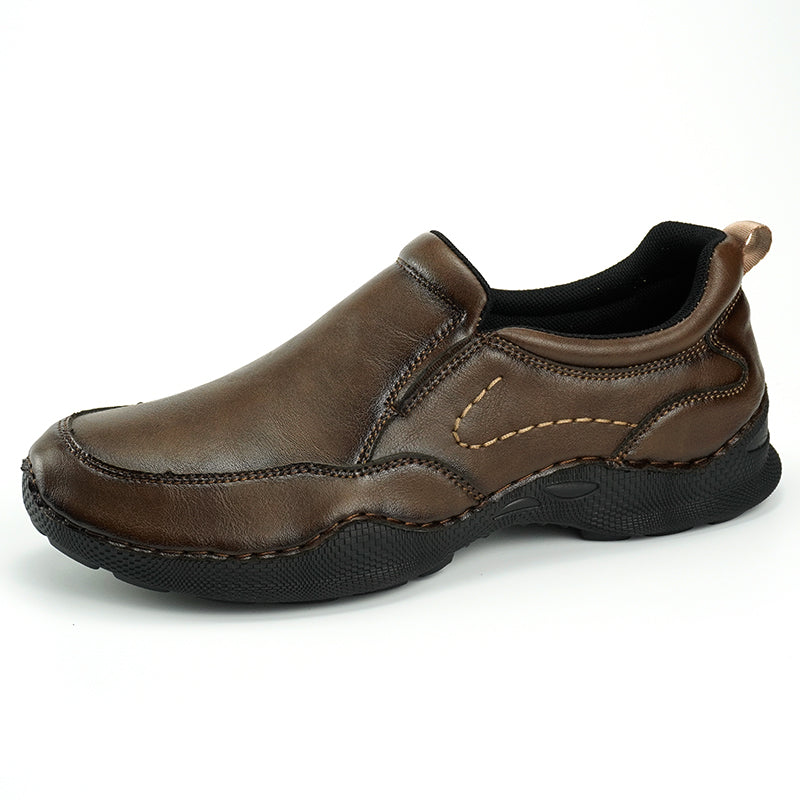 Men's Full-Grain Leather Slip-On Outdoor Casual Shoes