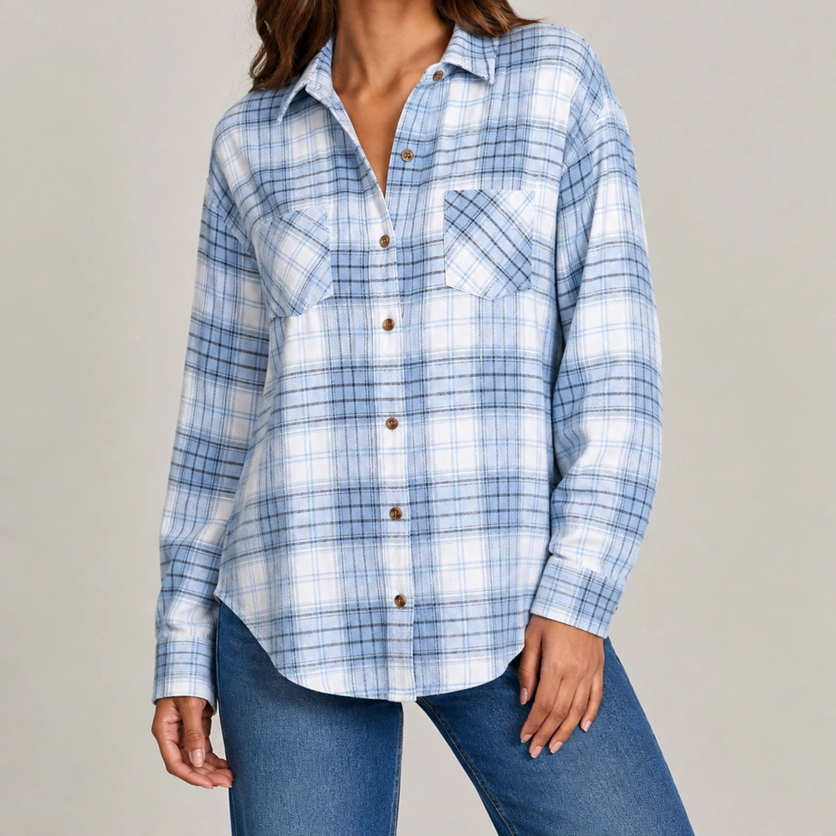 Harper Relaxed Cotton-Blend Plaid Shirt — image 19