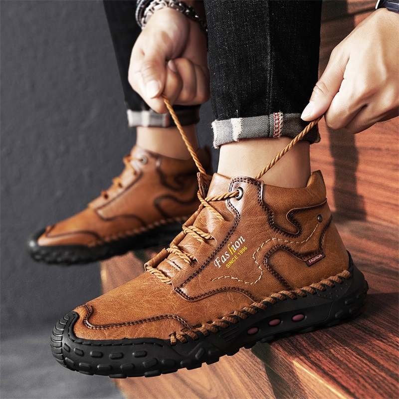 Men's Cowhide Composite-Toe Work Shoes