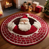 💀Christmas Eve-themed 3D Quilted Round Mat🎄
