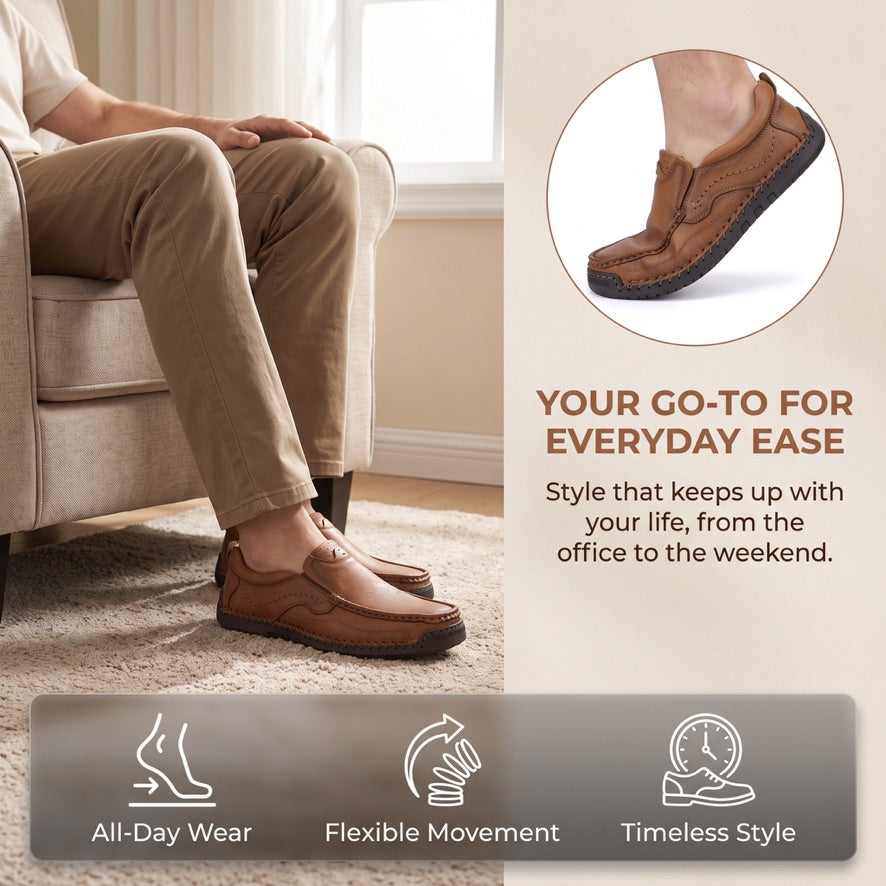 Men’s Full Grain Leather Orthopedic Loafers
