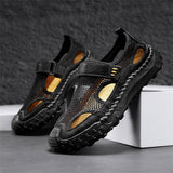 ⏰Last Day! 60% OFF 🔥Men's   Cowhide Breathable Mesh Sandals
