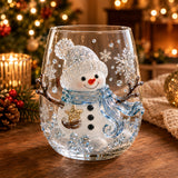 🎄Magical 3D Christmas Glass Cups – Santa, Reindeer, Snowman & Tree