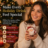 🎄Magical 3D Christmas Glass Cups – Santa, Reindeer, Snowman & Tree