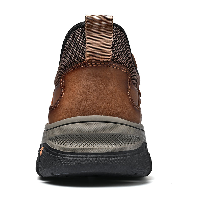 Men's Easy-On Genuine Leather Slip-On Walking Shoes