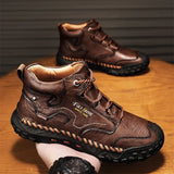 Men's Cowhide Composite-Toe Work Shoes