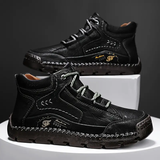 Men's Leather Lace-Up Mid-Top Walking Boots