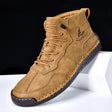 Men's Orthopedic Leather Boots – Waterproof, Non-Slip, Arch Support, Wide Toe, Shock-Absorbing