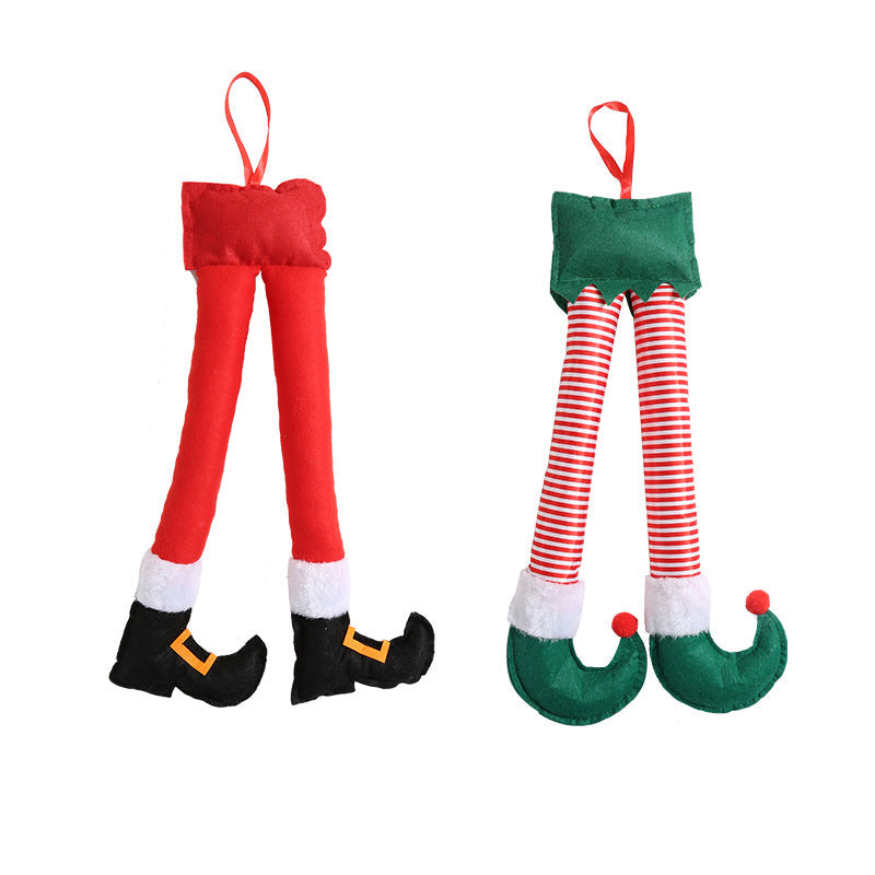 🎅 Santa & Elf Legs Trunk Decoration