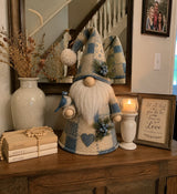 🐦 Patchwork Bird Gnome Light | Farmhouse Holiday Decor