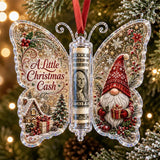 🦋 Christmas Butterfly Cash Gift Ornament