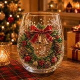 🎄Magical 3D Christmas Glass Cups – Santa, Reindeer, Snowman & Tree