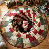 💀Christmas Eve-themed 3D Quilted Round Mat🎄