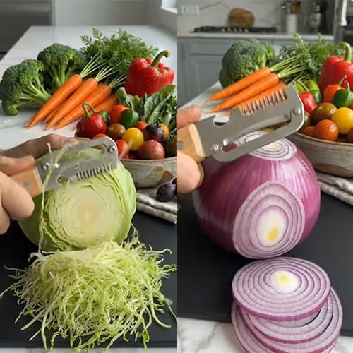 🔪3-in-1 Multifunctional Stainless Steel Vegetable & Fruit Peeler