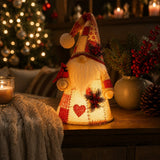 🐦 Patchwork Bird Gnome Light | Farmhouse Holiday Decor