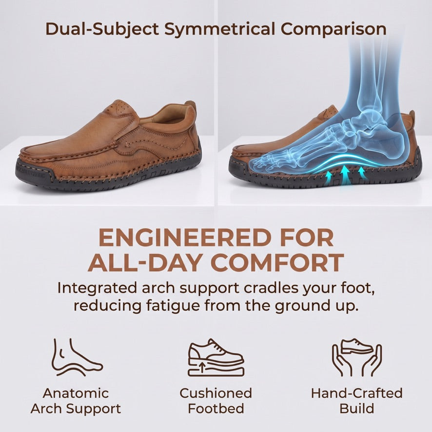 Men’s Full Grain Leather Orthopedic Loafers