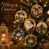 🎁🎄DIY Diamond Painting Christmas Ornaments Kit - Holiday Home Decor (6/12 Pcs)