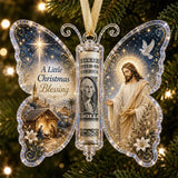 🦋 Christmas Butterfly Cash Gift Ornament