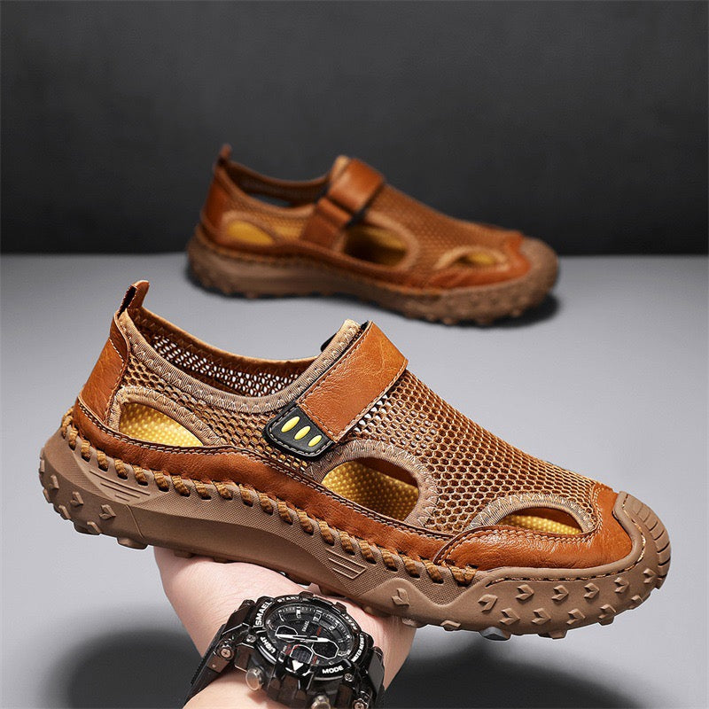 ⏰Last Day! 60% OFF 🔥Men's   Cowhide Breathable Mesh Sandals