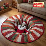💀Christmas Eve-themed 3D Quilted Round Mat🎄