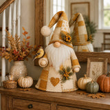 🐦 Patchwork Bird Gnome Light | Farmhouse Holiday Decor