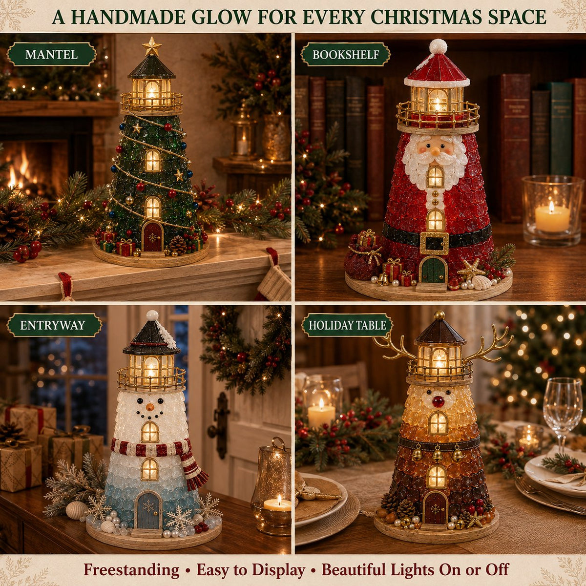 🎄 DIY Lighted Christmas Lighthouse Kit