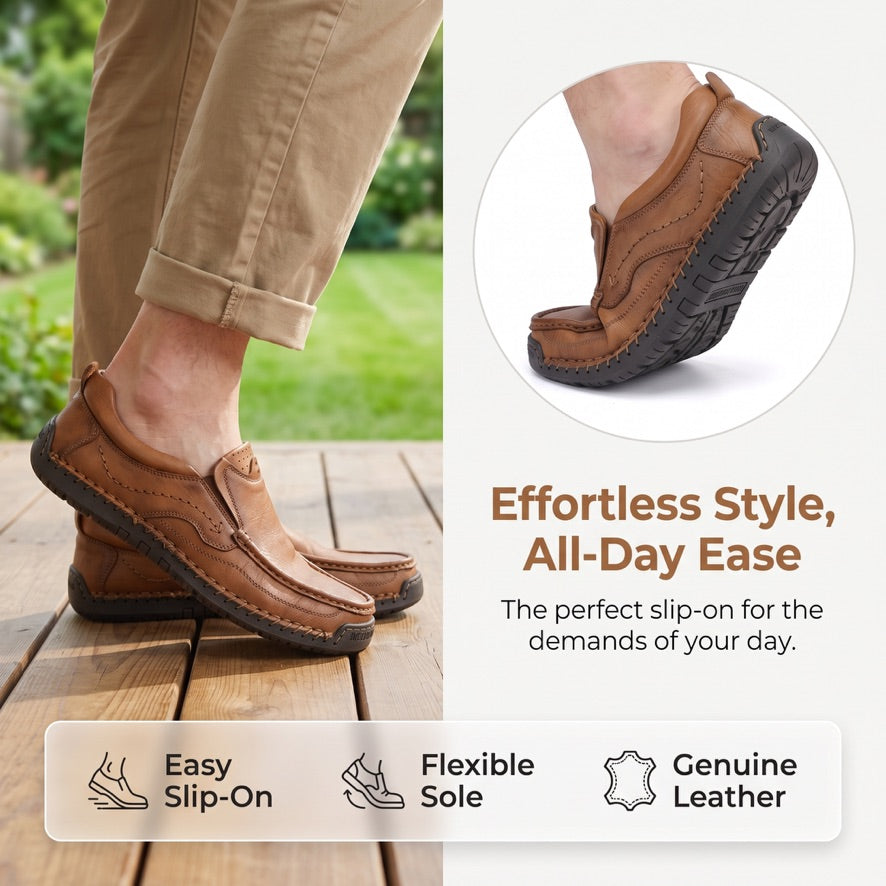 Men’s Full Grain Leather Orthopedic Loafers