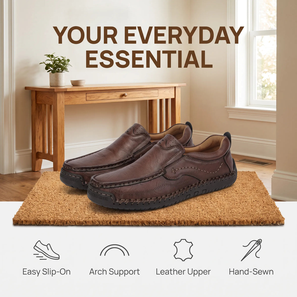 Men’s Full Grain Leather Orthopedic Loafers