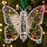 🦋 Christmas Butterfly Cash Gift Ornament