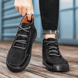 Men's Leather Lace-Up Mid-Top Walking Boots
